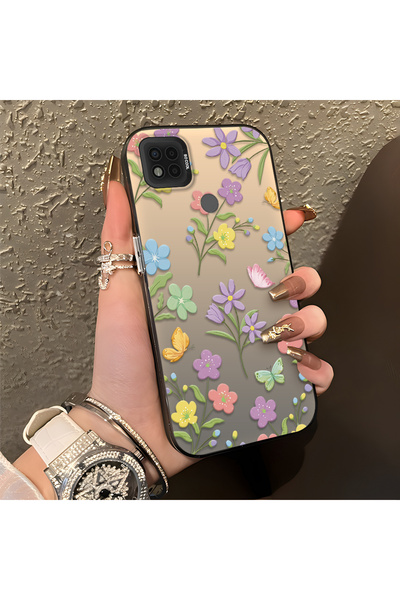 CHICASELUX Poco C31 Compatible Colorful Flower and Butterfly Case, Shock-Abso...