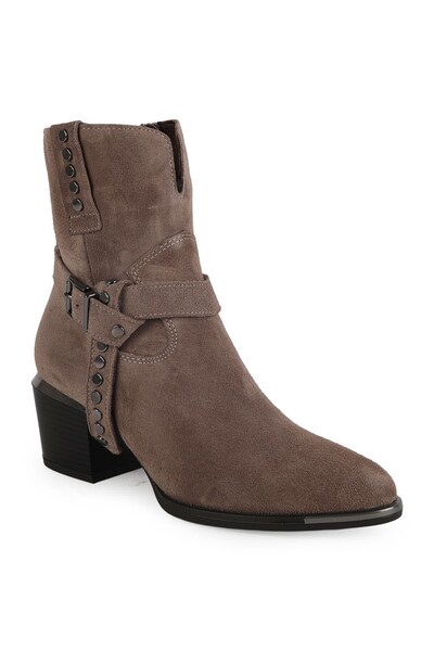 Libero Women's Boots L031.27104769K Mink Genuine Suede Leather with Buckle Be...