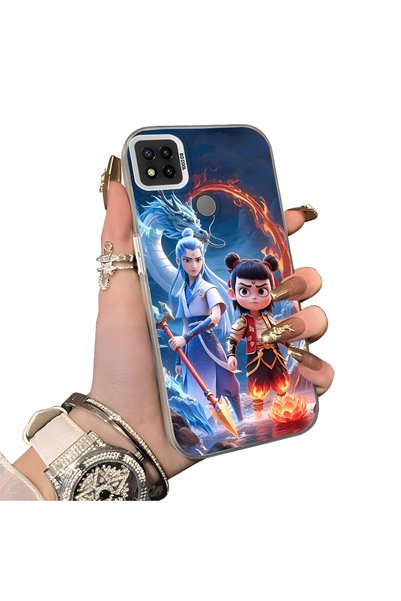 Hontinga حافظة هاتف Redmi 9c متوافقة مع حافظة الهاتف ذات الحواف الصلبة المصنو...