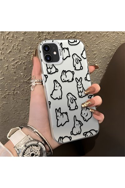 CHICASELUX iPhone 12 Mini Compatible Children's Style Cute Rabbit Case, Compr...