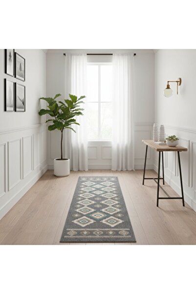 Oriental Weavers Norway E 5960 / EM1 Runner, 80 x 250 cm, Polipropilenă, Gri ...
