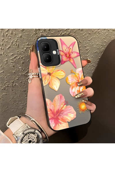 CHICASELUX حافظة هاتف Infinix Smart 10 المتوافقة مع تصميم الأزهار الاستوائية ...