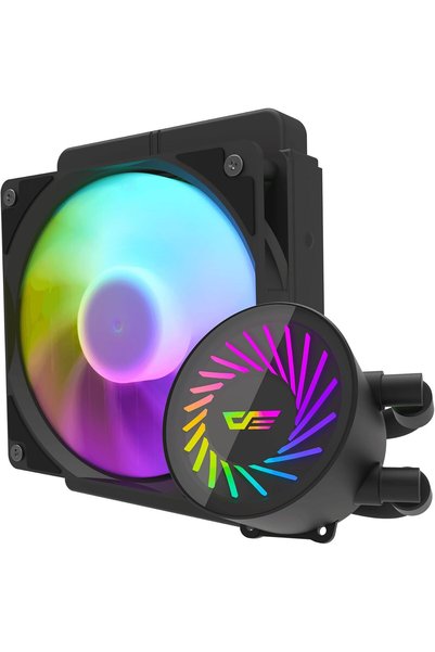 darkFlash DCS120 120mm ARGB PWM AIO Liquid CPU Cooler, 220W TDP, 2000RPM, Int...
