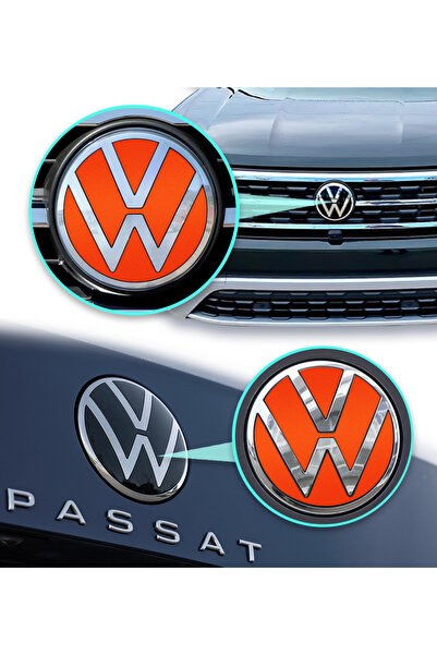 Ipg Sticker Set for Volkswagen 2021 Passat Polo Tiguan Golf Front, Rear and Steering Wheel Logo, Decorative Sticker