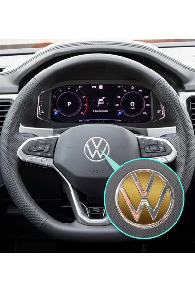 Ipg Sticker Set for Volkswagen 2021 Passat Polo Tiguan Golf Front, Rear and Steering Wheel Logo, Decorative Sticker