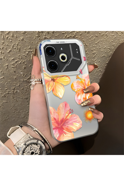 CHICASELUX حافظة هاتف تكنو بوفا 6/بوفا 6 برو 5G متوافقة مع تصميم الأزهار الاس...