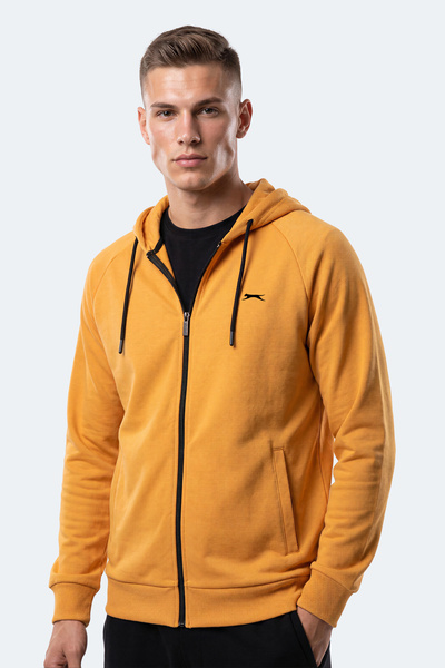 Slazenger Hanorac pentru bărbați FREEWILL, cu glugă și buzunare, culoare muștar