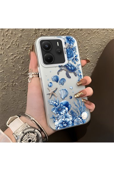 CHICASELUX غطاء حماية لهاتف Redmi Note 14 4G بتصميم السلحفاة الزرقاء ونمط الص...