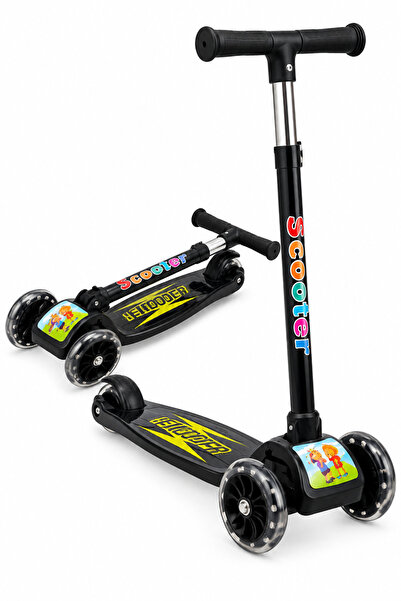 stars pearl Three-Wheel Scooter -With Led Light-Up Wheels, Adjustable Height ...