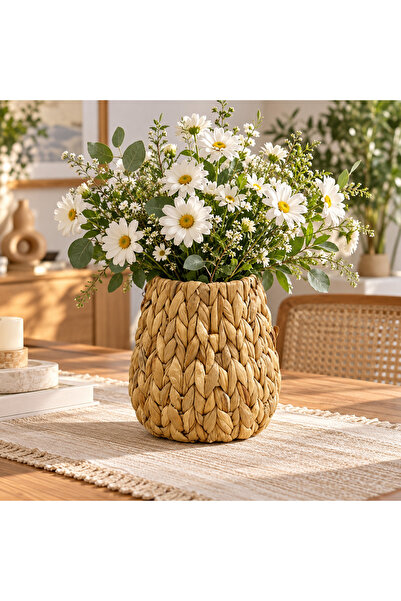 ALLEGRI Vază din răchită tricotată manual, elegantă, decorativă, 20 cm