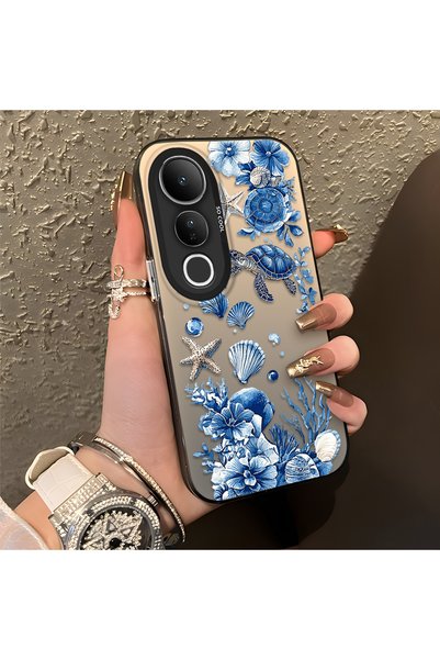 CHICASELUX غطاء فيفو V50 لايت متوافق مع شبكات 4G/5G بتصميم السلحفاة الزرقاء و...