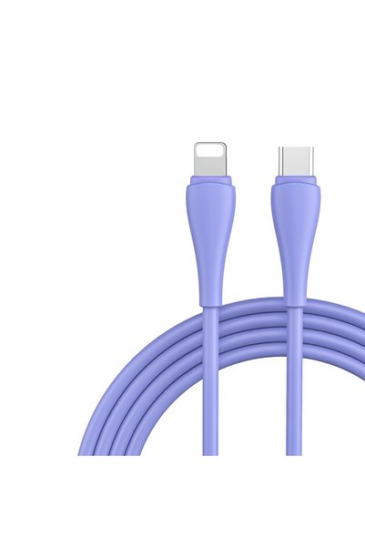 EKR كابل شحن آيفون 1 متر من USB C إلى Lightning، سلك سريع الشحن مغطى بالسيليك...