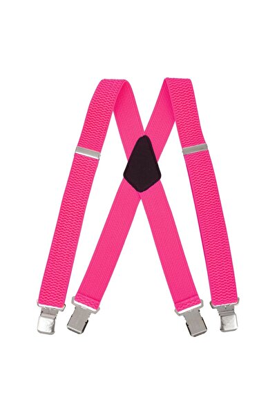 TOPGAL Bretele late și rezistente, cu cusături groase de 4 cm, roz neon