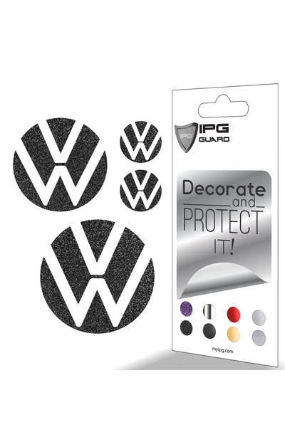Ipg Sticker Set for Volkswagen 2021 Passat Polo Tiguan Golf Front, Rear and Steering Wheel Logo, Decorative Sticker