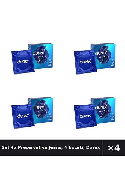 Durex Set 4x Prezervative Jeans, 4 bucăți