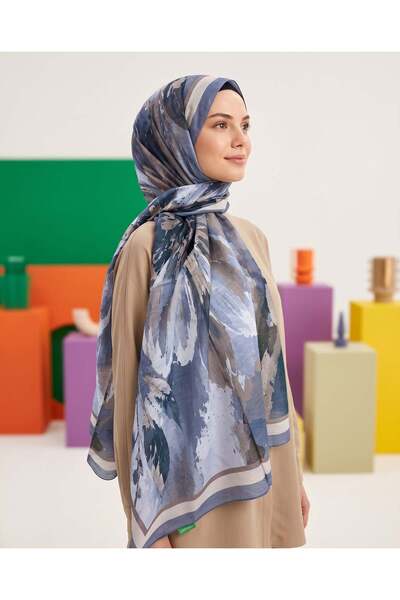United Colors of Benetton Benetton Viscose Shawl - Fiore - 1043-004 - Blue