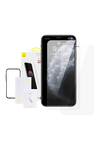 Baseus Folie din sticla securizata de 0,3 mm (pachet de 2 buc) pentru iPhone ...