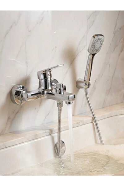 FLEKO Alfa Krom Banyo Duş Bataryası Gümüş