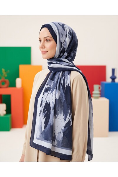 United Colors of Benetton شال فيسكوز بينيتون - فيوري - 1043-003 - أزرق داكن