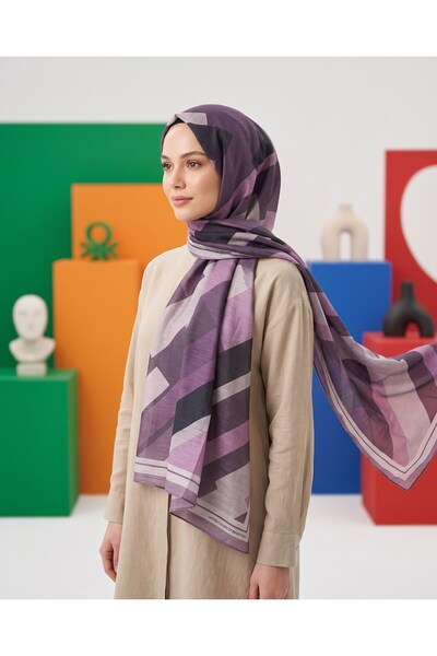 United Colors of Benetton شال فيسكوز بينيتون - فيوري - 1012-017 - ليلك