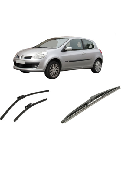 Bosch Set de 3 ștergătoare RENAULT CLIO III Hatchback Van 2005-2014, parbriz ...