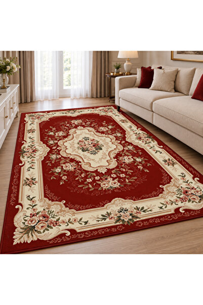 Lotos Carpet - Red - Machine Carpet