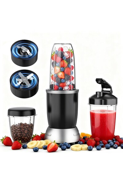 teendow Blender Personal BL916AB 3 in 1, 1200W, 25000 rpm, 3 Pahare 660/950/1...
