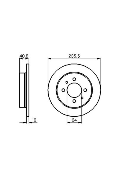 Arka Fren Diski Mitsubishi Carisma Volvo S40 MR249357 0986479237