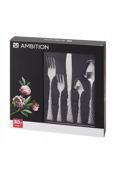 Ambition Set de 30 de piese din oțel inoxidabil cu model tip bule, pentru mas...