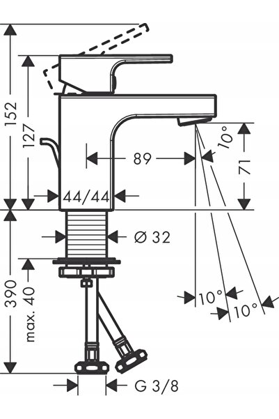 Hansgrohe Lavoar de baie independent Vernis Shape