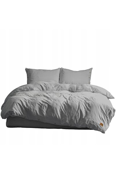 Detexpol Set de lenjerie de pat din bumbac gri deschis 220x200 - Pure Line