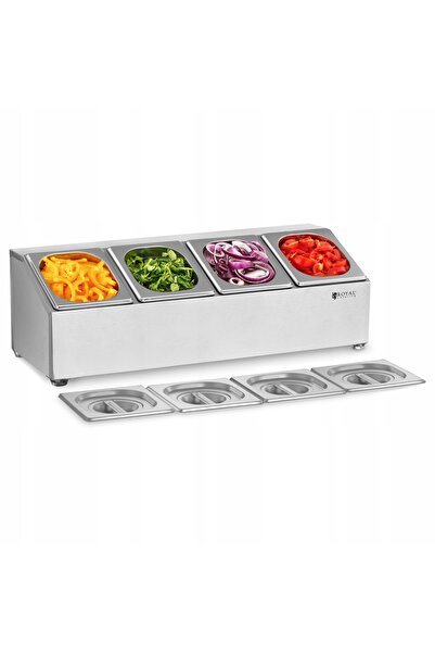 Royal Catering Stand expozițional pentru recipiente gastronomice 4 x GN1/6 + ...