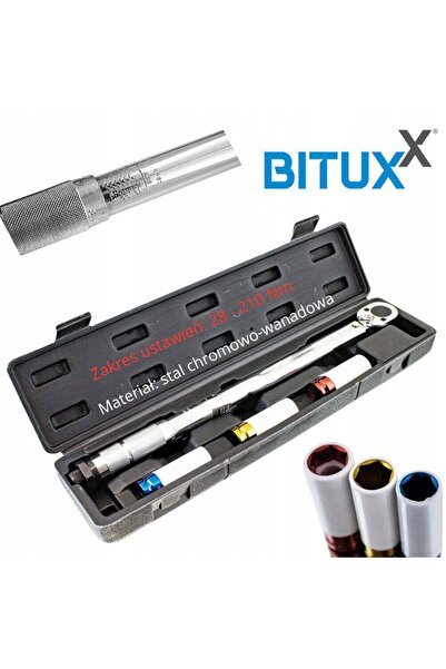BITUXX Cheie dinamometrică de impact cu antrenare de 1/2 inch, cu capete tubu...