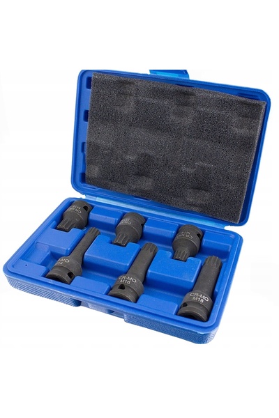 BITUXX Set de chei tubulare de impact cu caneluri de 1/2 inch M14 M16 M18 XZN