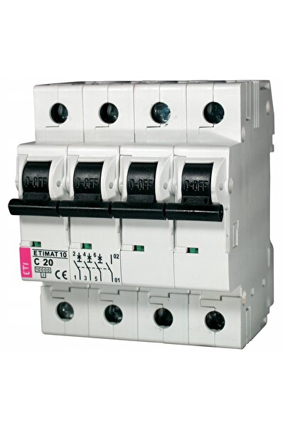 ETI Polam Disjunctor ETI 3P+N C20A 10kA AC ETIMAT 10 002136717
