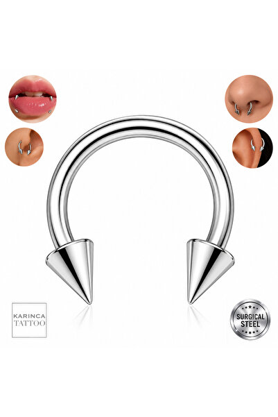 Karınca Piercing Yarım Halka Spike Piercing Dudak Snake Bites Forward Helix Tragus Rook Daith Kaş Septum Conch Nostril Nipple Smiley