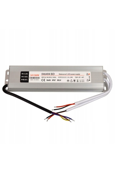 Bowi Sursă de alimentare LED 24V 200W subțire IP67 aluminiu