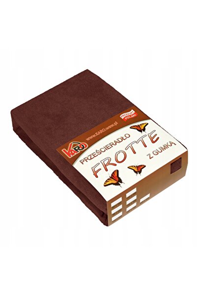 Karo Cearșaf de pat din frotir cu elastic 200x200 Ciocolată 042