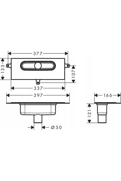Hansgrohe Kit universal de bază uBox pentru scurgere liniară 1002180