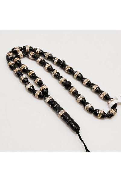 Generic Brand Antique Egyptian Yusr Rosary Prayer Beads – 33 Beads, 6–10mm Ov...