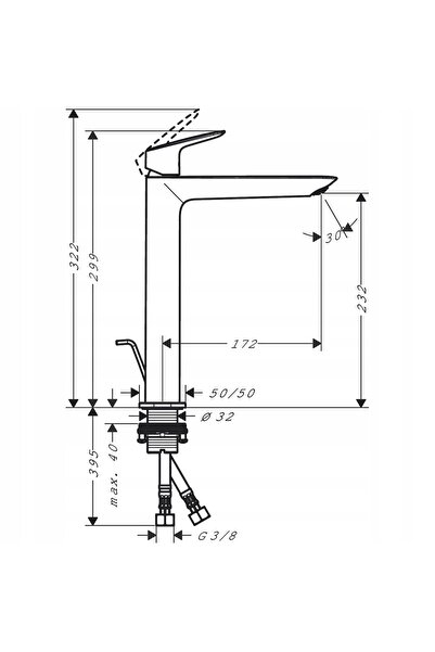 Hansgrohe Baterie de baie Negru Mat Logis 240 Fine 71257670