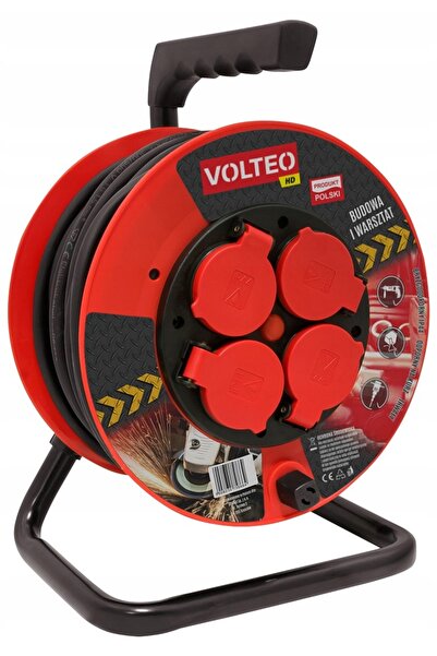 Volteo Cablu prelungitor rezistent pe tambur, 20m, H05RR-F 3*1,5mm