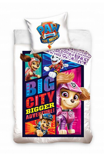CARBOTEX Lenjerie de pat din bumbac 140x200, față de pernă colorată cu cățelu...