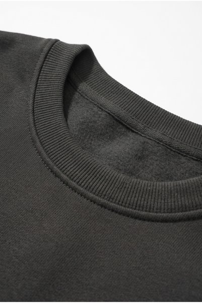trendypassion Unisex Soft Textured Plain 3 Yarn O Oversized Crew Neck Sweatshirt – Simple and Modern Look