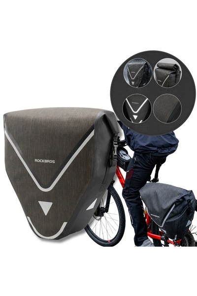 ROCKBROS Geantă de portbagaj pentru bicicletă impermeabilă 20 L - Negru