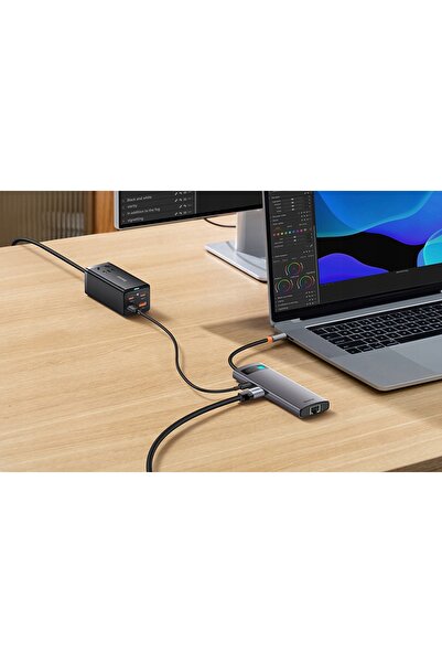 Baseus ADAPTOR HUB 6-în-1 USB-C 3xUSB HDMI PD RJ45