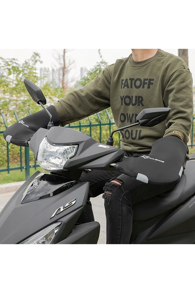 ROCKBROS Mănuși călduroase pentru ghidon de bicicletă, scuter, motocicletă, r...