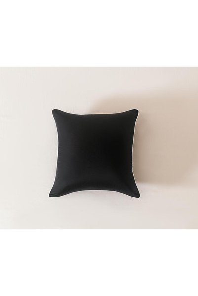Karo Fata de perna din bambus, 40 x 60 cm, neagra si alba, cu paspoal, cu fer...
