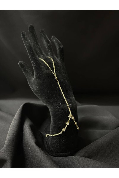 DUUE ACCESSORY Gold Renk Zirkon Taşlı Yıldız Motifli Kadın Şahmeran