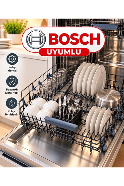 BOSCH BULAŞIK MAKİNESİ ALT SEPETİ GRİ RENK